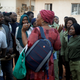 An INEC officer speaks to Ad-hoc staff at the Independent National Electoral Commission (INEC) office, after the postponement of the presidential election, in Abuja Nigeria Feb. 16, 2019.